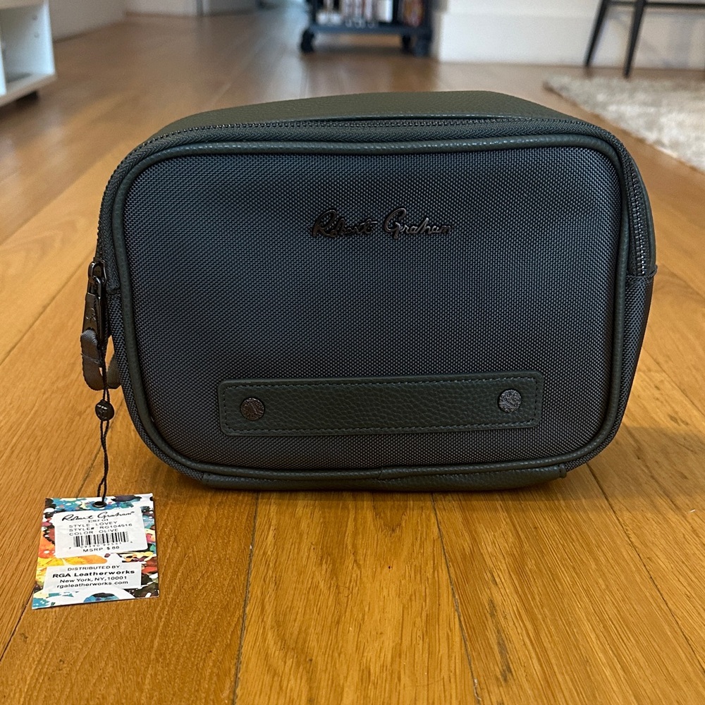 Robert Graham Dark Green Toiletry Bag